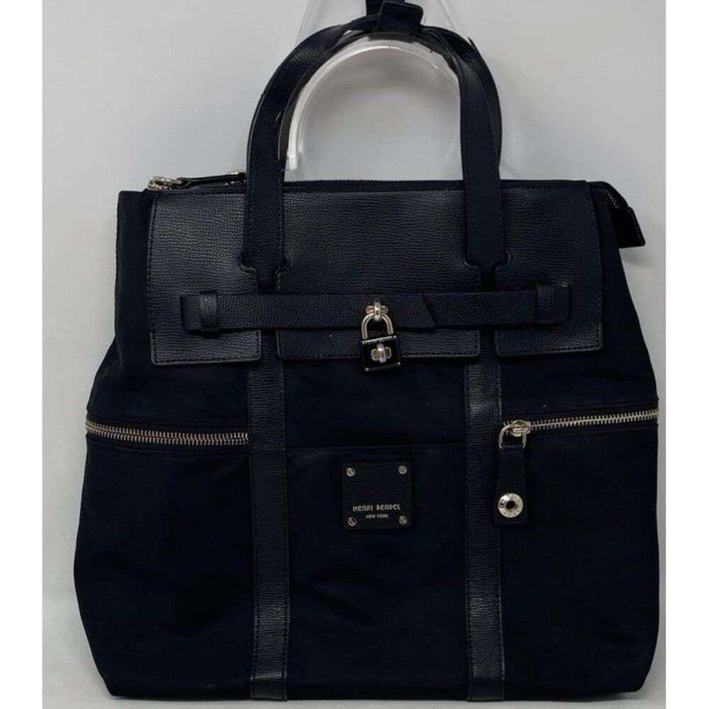HENRI BENDEL Jetsetter‎ Black Nylon Convertible Backpack/ Crossbody Bag